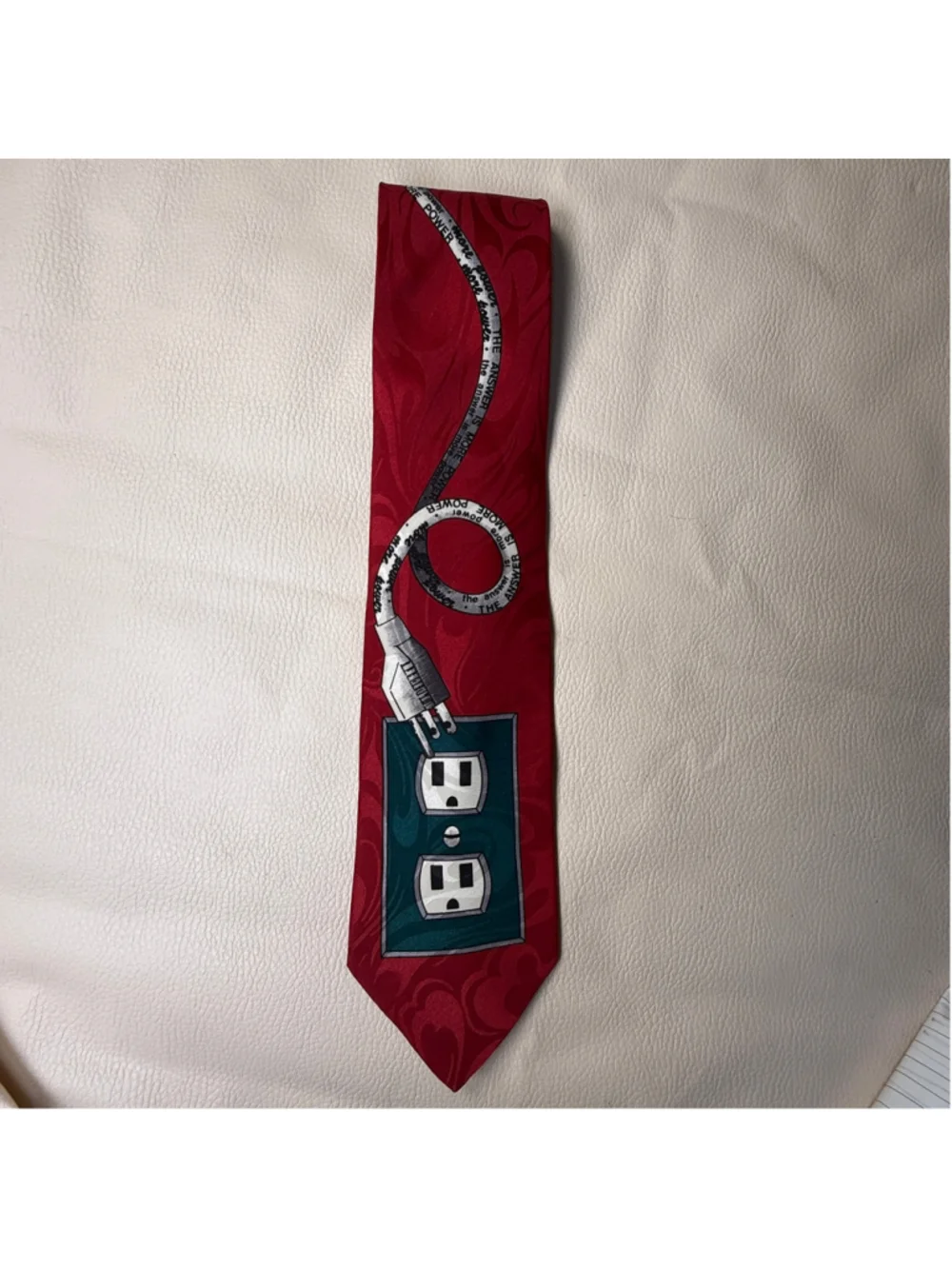 Vintage Home Improvement Tie Tim Allen More Power TV Show Novelty Necktie 1990s